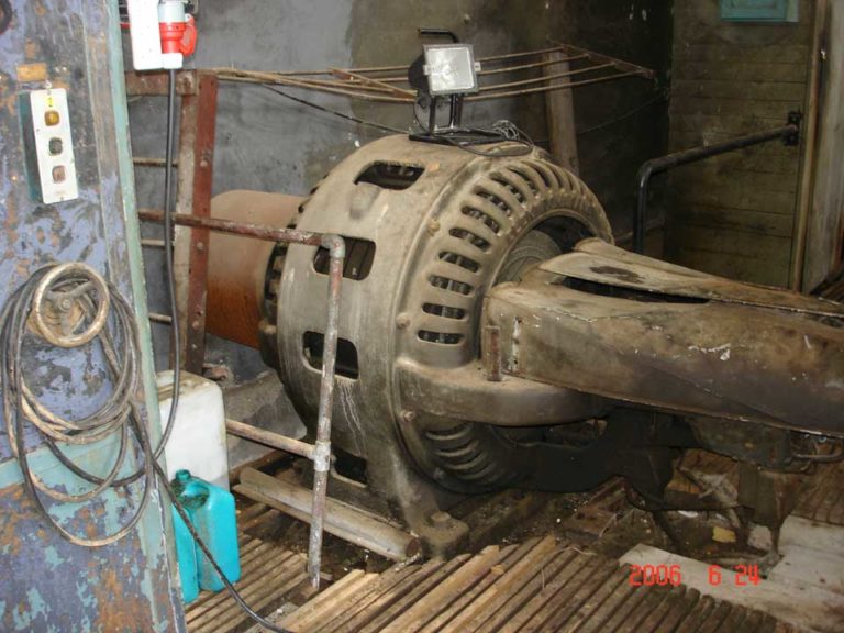 The generator for producing electricity